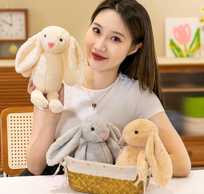 China Playful Easter Egg Baby Doll Spring Bunny Toy Doll for Girls Pink Soft Cuddly Plush Doll 12 Inches supplier