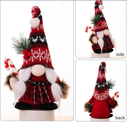 China Cozy Red And White Christmas Toy Doll with Santa Hat Scarf And Boots supplier